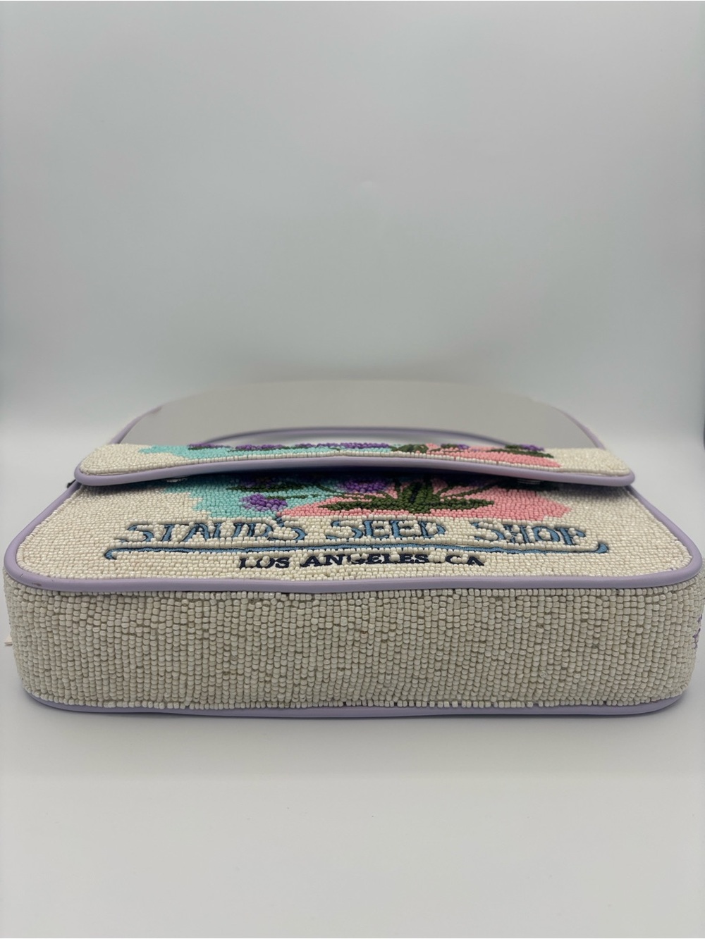 STAUD Tommy Beaded California Aster Shoulder Bag - Lavender, Blue, Pink & Green - Picture 7 of 14